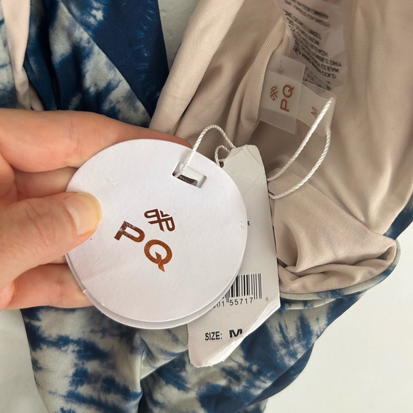 🌊 HOST PICK 🌊 NWT PILYQ Deep Soul Alex One-Piece Swimsuit Shibori Blue Med - Picture 7 of 9